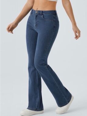 HALARA Mid-Rise Bootcut Jeans